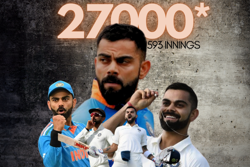 "Virat Kohli Makes History: Fastest to 27,000 International Runs!"
